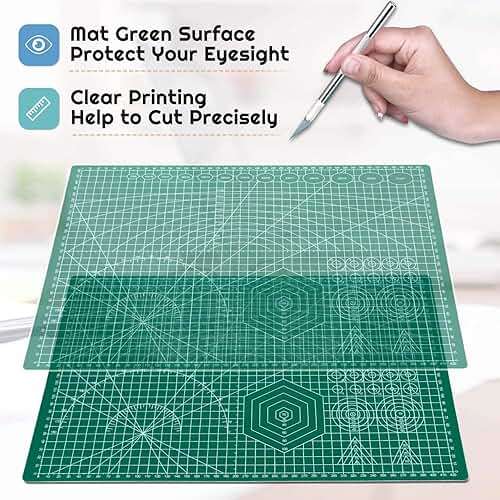 anezus Self Healing Sewing Mat, 12inch x 18inch Rotary Cutting Mat Double Sided 5-Ply Craft Cutting Board for Sewing Crafts Hobby Fabric Precision Scrapbooking Project - Image 4