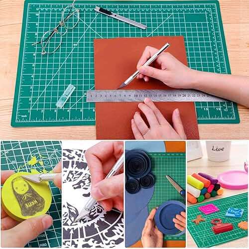anezus Self Healing Sewing Mat, 12inch x 18inch Rotary Cutting Mat Double Sided 5-Ply Craft Cutting Board for Sewing Crafts Hobby Fabric Precision Scrapbooking Project - Image 7