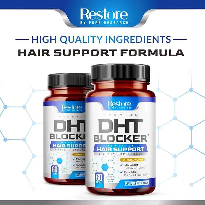 DHT Blocker Hair Growth Support Supplement - Saw Palmetto + Hair Vitamins for Women & Men - Supports Healthy Hair Growth & Thick & Strong-Hair - May Support Healthy DHT Levels - Low Loss Capsules - Image 6