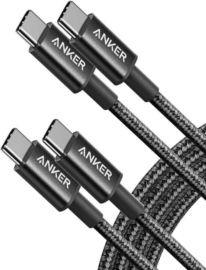 Anker USB C to USB C Cable, Type-C 60W Fast Charging Cable (6 FT, 2Pack) for iPhone 17 Series, iPad mini 6 and More (Black) - Image 1