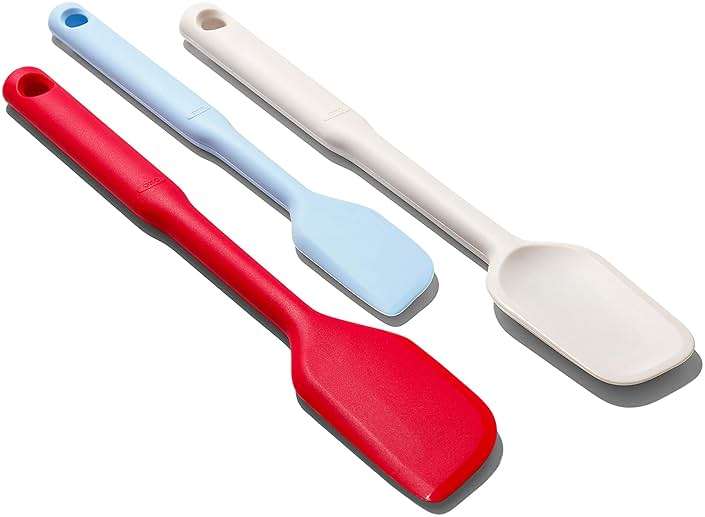 OXO Good Grips 3 Piece Silicone Spatula Set, One Size, Multi, Multicolor - Image 10