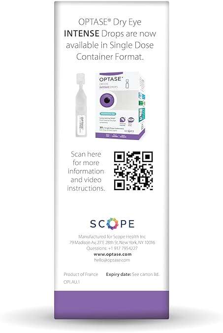OPTASE Dry Eye Intense Drops - Preservative Free Eye Drops - Multidose Bottle - Step 3 Hydrate - .33 fl oz, 300 Doses - Image 5
