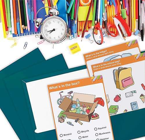 2 Pocket Glossy Laminated Paper FOLDERS Portfolio Letter Size, Teal, 25PK - Image 3