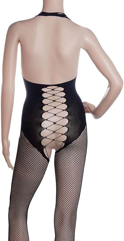 Fengek 3 Packs Women Fishnet Bodysuits, Stockings Sleepwear Lingerie for Couple Dating Nightwear, Black - Image 3