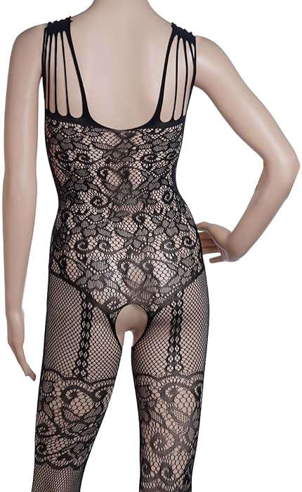 Fengek 3 Packs Women Fishnet Bodysuits, Stockings Sleepwear Lingerie for Couple Dating Nightwear, Black - Image 7