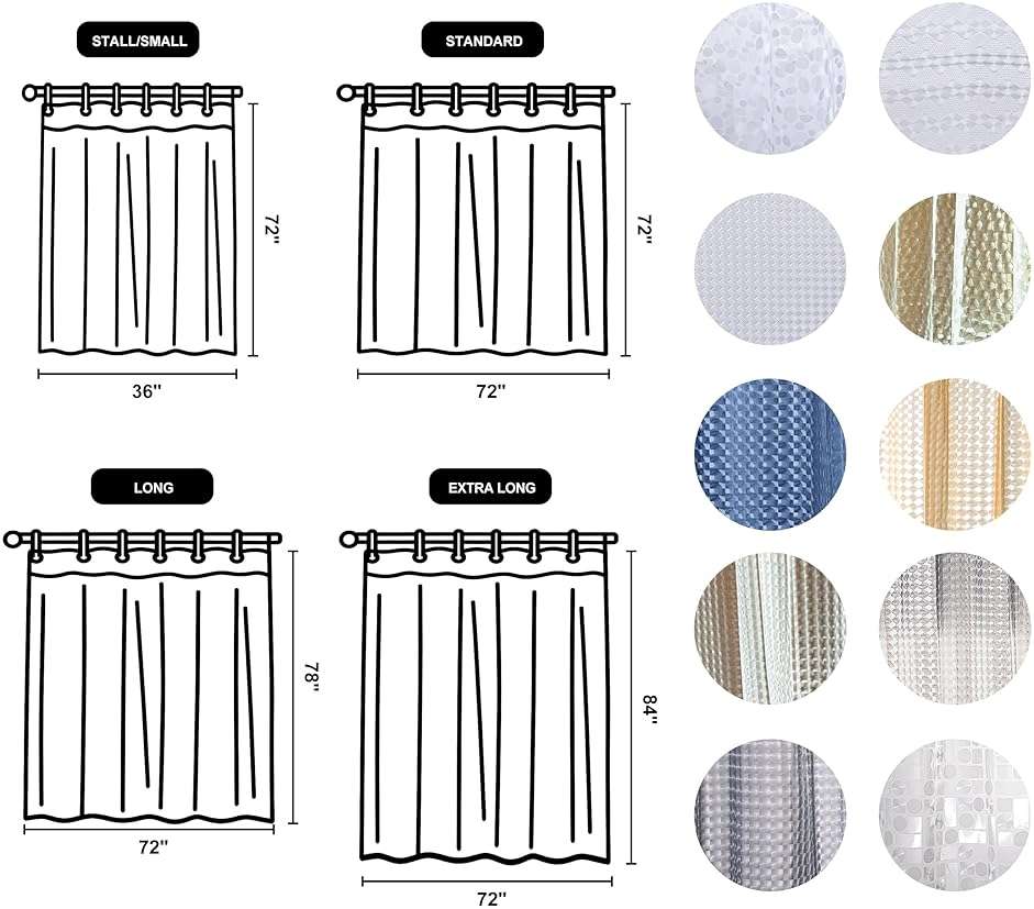 NTBAY EVA Clear Shower Curtain with Water Cube, Water-Repellent Liner with 3 Magnets for Bathroom, 72x72 Inches - Image 2