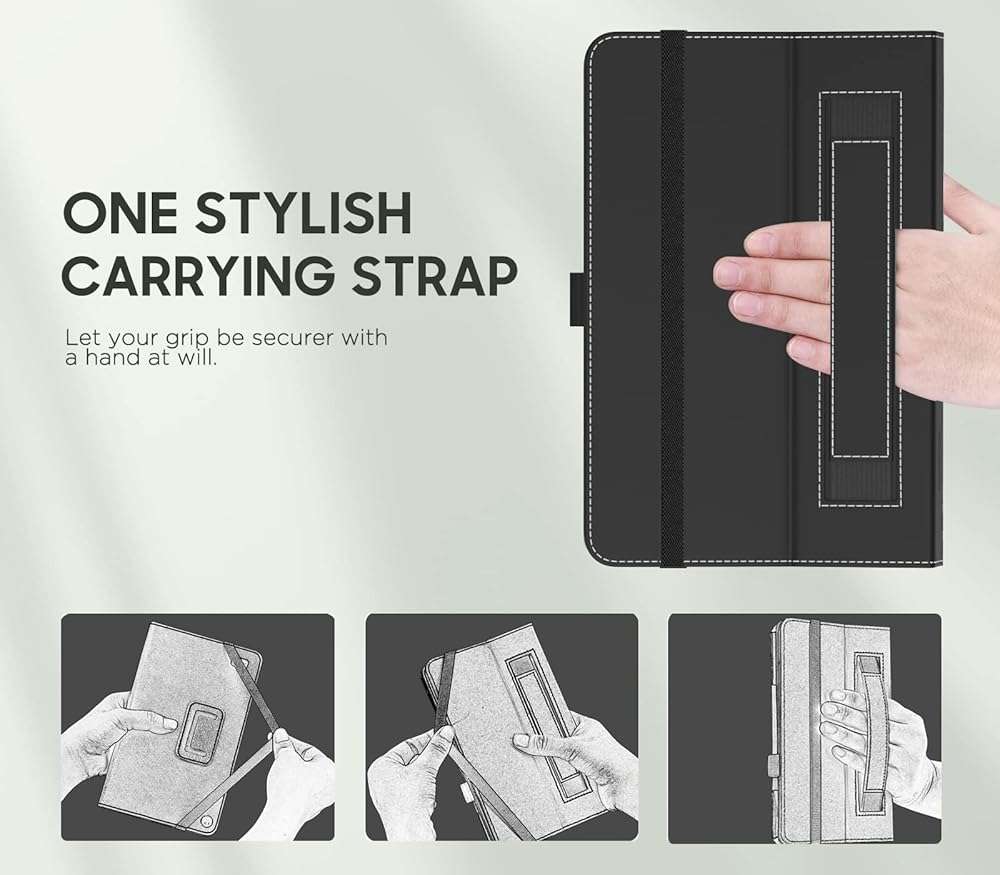 MoKo Case Fits Amazon Kindle Fire HD 8 & 8 Plus Tablet (12th Generation/10th Generation, 2024/2022/2020 Release) 8", Slim Folding Stand Cover with Auto Wake/Sleep, Black - Image 7