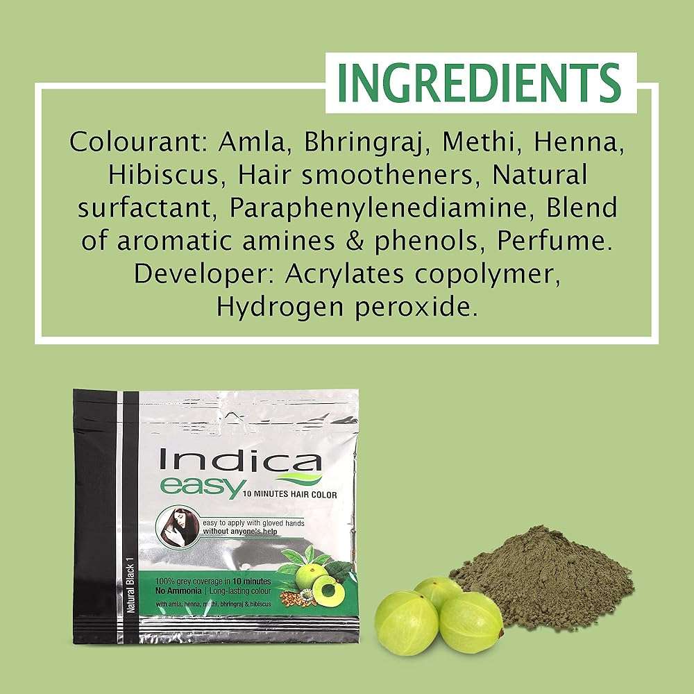 Indica Easy Shampoo Based Hair Colour Black | Pack of 3 - Image 7