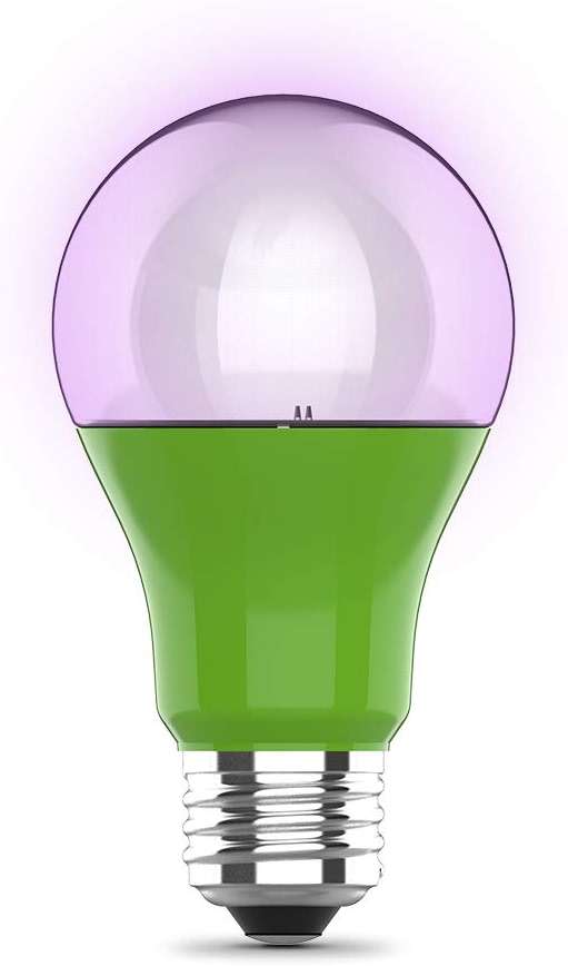Feit Electric A19/GROW/LEDG2/BX Full Spectrum Led 60W Equivalent A19 Non-Dimmable Hydro Grow Light Bulb, Green - Image 1