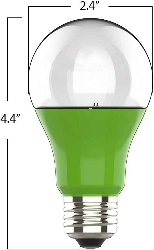 Feit Electric A19/GROW/LEDG2/BX Full Spectrum Led 60W Equivalent A19 Non-Dimmable Hydro Grow Light Bulb, Green - Image 3