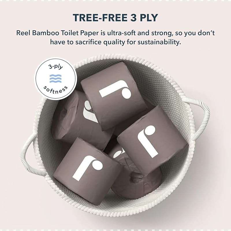 Reel, Tree-Free, 100% Bamboo Toilet Paper (Box of 24) - Image 3