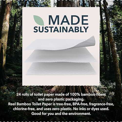 Reel, Tree-Free, 100% Bamboo Toilet Paper (Box of 24) - Image 4