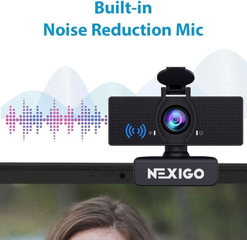 NexiGo N60 1080P Webcam with Microphone, Software Control & Privacy Cover, USB HD Computer Web Camera, Plug and Play, for Zoom/Skype/Teams, Conferencing and Video Calling - Image 4