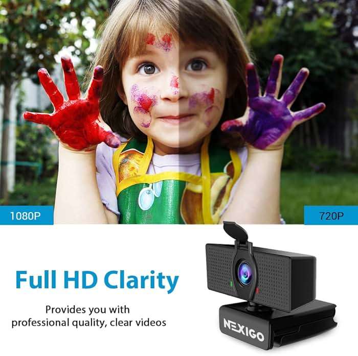 NexiGo N60 1080P Webcam with Microphone, Software Control & Privacy Cover, USB HD Computer Web Camera, Plug and Play, for Zoom/Skype/Teams, Conferencing and Video Calling - Image 7