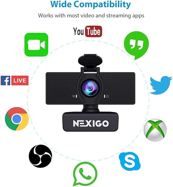 NexiGo N60 1080P Webcam with Microphone, Software Control & Privacy Cover, USB HD Computer Web Camera, Plug and Play, for Zoom/Skype/Teams, Conferencing and Video Calling - Image 9