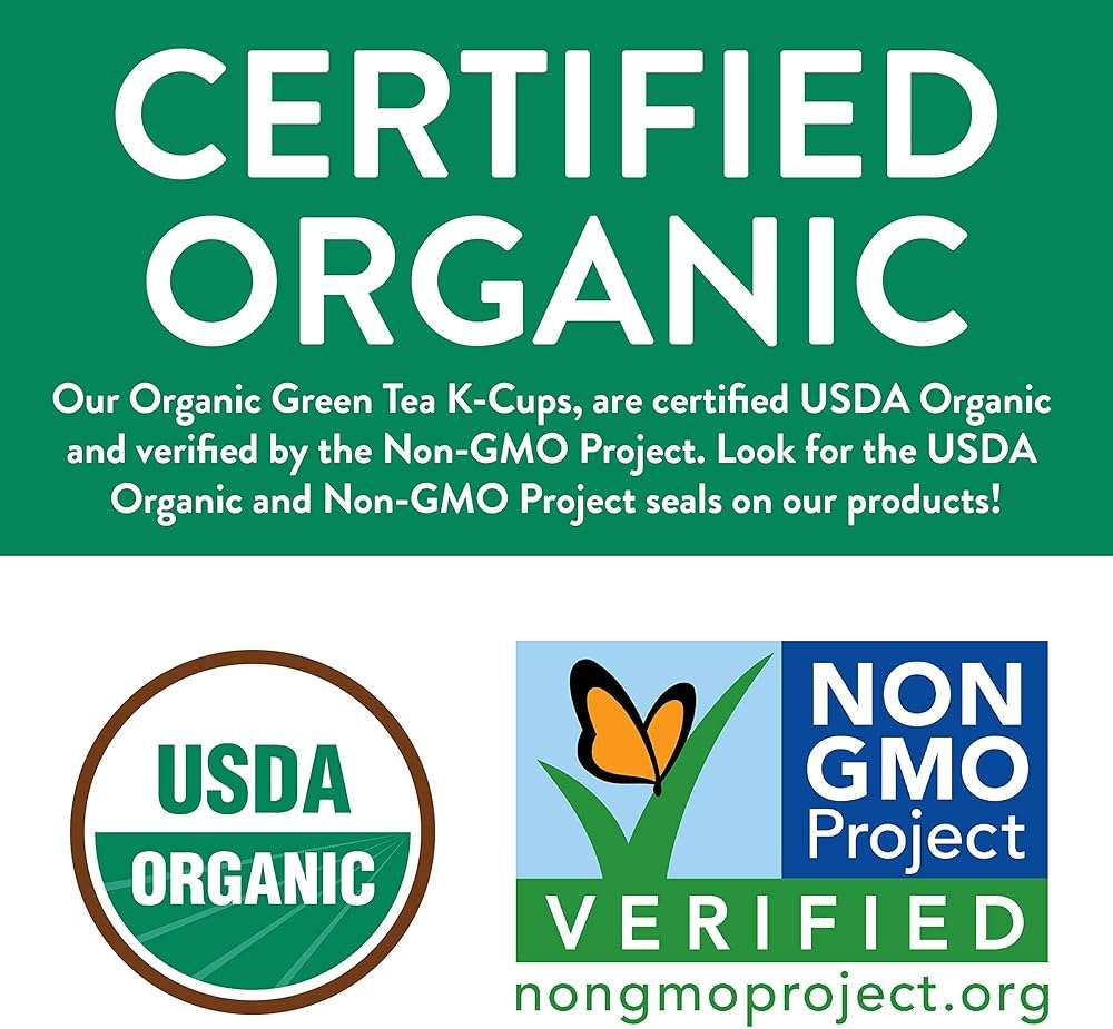 FGO Organic Green Tea K-Cup Pods for Keurig, 24 Count (Pack of 1), Premium Green Tea is USDA Organic, Non-GMO, & Recyclable with Naturally Occurring Caffeine - Image 4