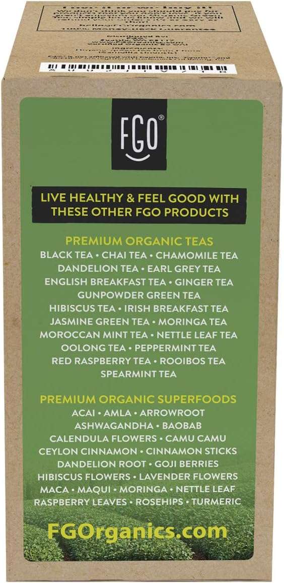 FGO Organic Green Tea K-Cup Pods for Keurig, 24 Count (Pack of 1), Premium Green Tea is USDA Organic, Non-GMO, & Recyclable with Naturally Occurring Caffeine - Image 8