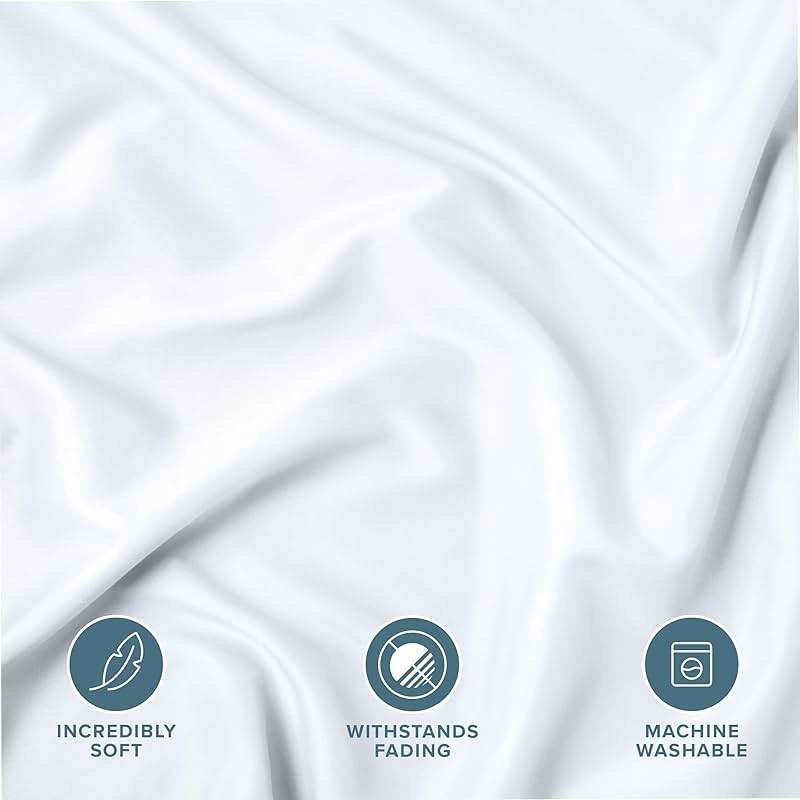 Bare Home Standard Pillow Sham Covers - Set of 2 - Premium 1800 Ultra-Soft Microfiber - Double Brushed - Stain & Fade Resistant - Bed Pillow Shams - Pillows Not Included (Set of 2, White) - Image 3