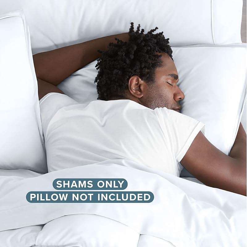 Bare Home Standard Pillow Sham Covers - Set of 2 - Premium 1800 Ultra-Soft Microfiber - Double Brushed - Stain & Fade Resistant - Bed Pillow Shams - Pillows Not Included (Set of 2, White) - Image 4