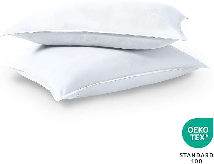 Bare Home Standard Pillow Sham Covers - Set of 2 - Premium 1800 Ultra-Soft Microfiber - Double Brushed - Stain & Fade Resistant - Bed Pillow Shams - Pillows Not Included (Set of 2, White) - Image 7