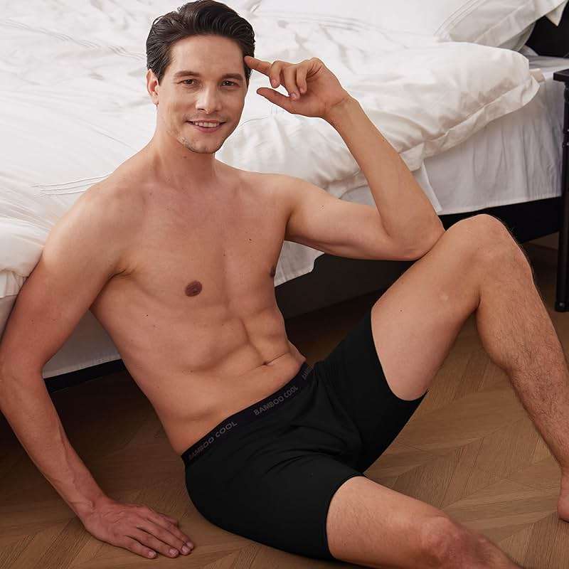 BAMBOO COOL Men's Ultra Breathable Underwear,No Riding Up Boxer Briefs with ComfortFlexible Waistband,Multipack - Image 2