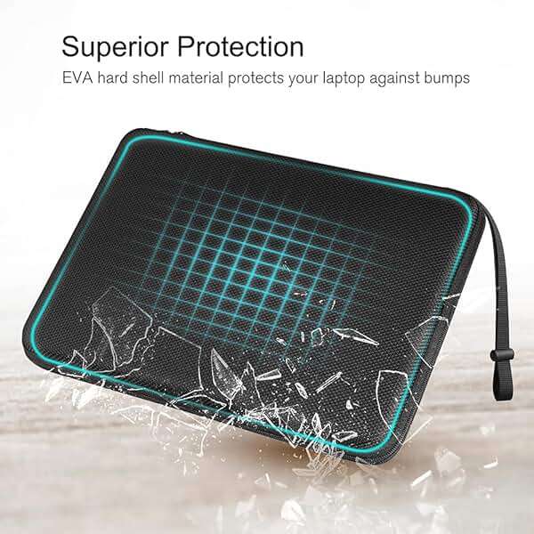 FINPAC Hard Laptop Sleeve Case for MacBook Neo A18 Pro,13 inch MacBook Air 2026 M5/M4/M3/M2/M1,14 inch MacBook Pro 2026 M5/M4/M3/M2 Pro/Max,Waterproof Case for Dell,Surface Laptop,HP,Acer,Black | Hard - Image 3