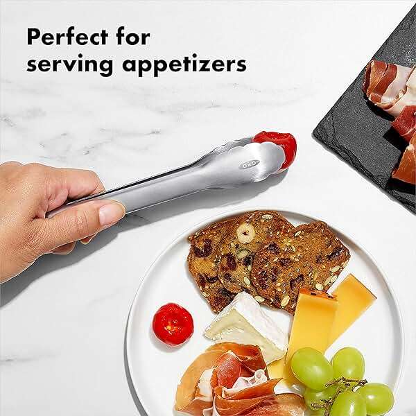 OXO Good Grips 7-Inch Mini Tongs, Stainless Steel - Image 4