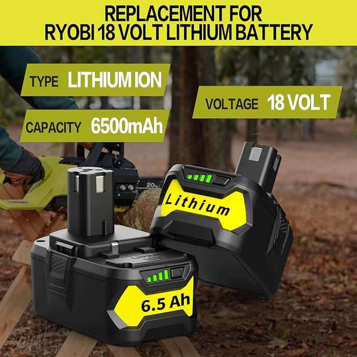 2Pack Replacement for Ryobi 18V Battery P108 P104 P105 P102 P103 P122 P109 Li-ION Compatible with Ryobi 18V ONE+ System Cordless Power Tools with P117 Charger for Ryobi 18V Batteries - Image 2