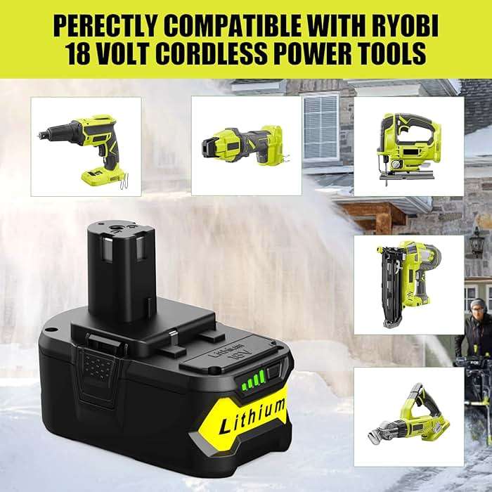 2Pack Replacement for Ryobi 18V Battery P108 P104 P105 P102 P103 P122 P109 Li-ION Compatible with Ryobi 18V ONE+ System Cordless Power Tools with P117 Charger for Ryobi 18V Batteries - Image 3