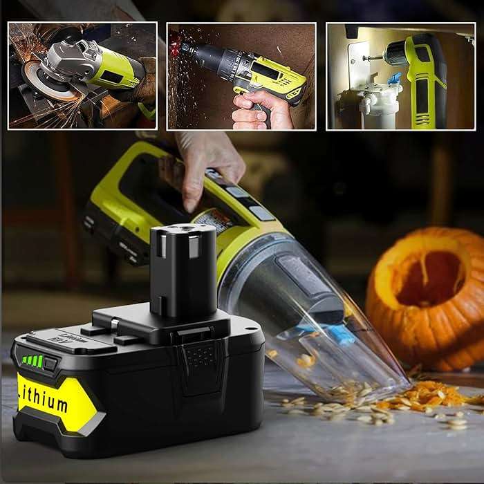 2Pack Replacement for Ryobi 18V Battery P108 P104 P105 P102 P103 P122 P109 Li-ION Compatible with Ryobi 18V ONE+ System Cordless Power Tools with P117 Charger for Ryobi 18V Batteries - Image 4