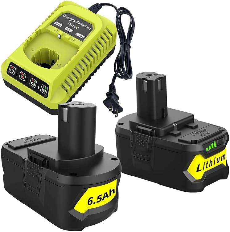 2Pack Replacement for Ryobi 18V Battery P108 P104 P105 P102 P103 P122 P109 Li-ION Compatible with Ryobi 18V ONE+ System Cordless Power Tools with P117 Charger for Ryobi 18V Batteries - Image 9