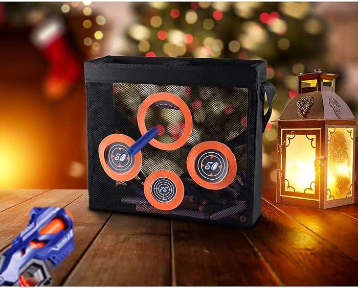 Hely Cancy Portable Shooting Practice Target Toy Storage Mesh Bag Compatible with Nerf Darts for Kids 6+ - Image 8