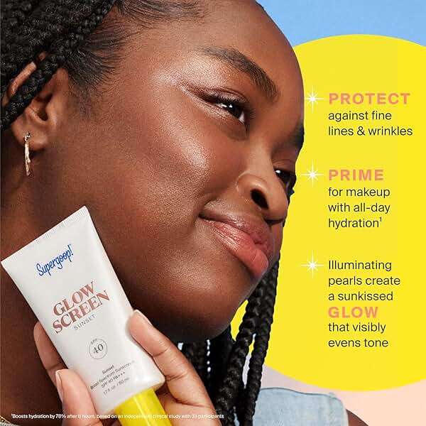 Supergoop! Glowscreen SPF 40 - Glowy Primer + Broad Spectrum Tinted Sunscreen - Helps Filter Blue Light - Hydration - Hyaluronic Acid & Vitamin B6 - Image 5