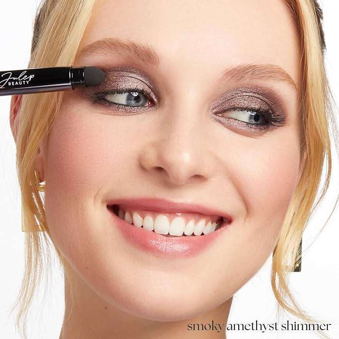 Julep Eyeshadow 101 Cream-to-Powder Waterproof Eyeshadow Stick – Smoky Amethyst Shimmer – Long-Lasting, Buildable, Crease-Proof, Cruelty Free, Shimmer Finish with Built-In Smudger - Image 3