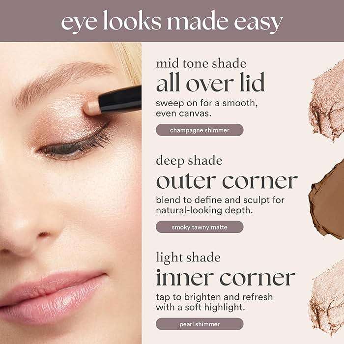 Julep Eyeshadow 101 Cream-to-Powder Waterproof Eyeshadow Stick – Smoky Amethyst Shimmer – Long-Lasting, Buildable, Crease-Proof, Cruelty Free, Shimmer Finish with Built-In Smudger - Image 5