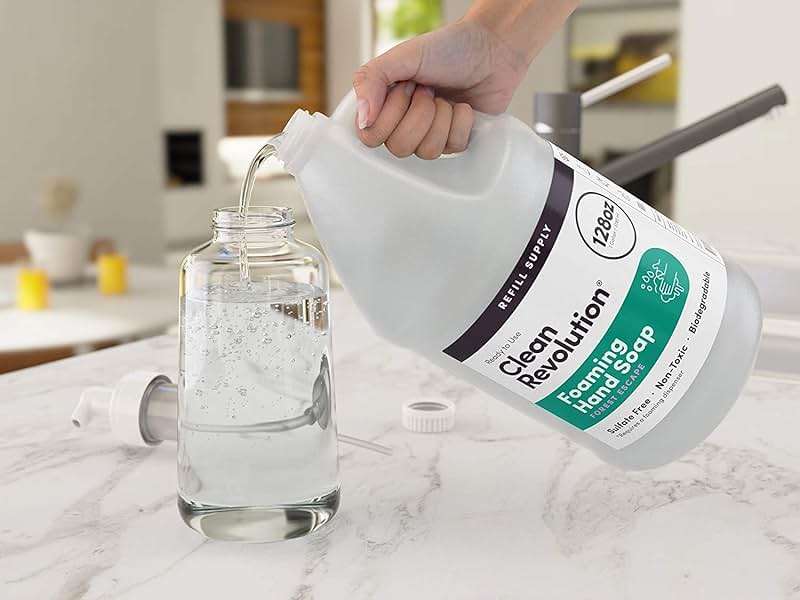 Clean Revolution Foaming Hand Soap Refill Supply Container, Ready to Use Formula, Forest Escape Fragrance, Gluten Free, 128 Fl. Oz - Image 4