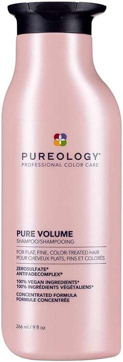 Pureology Pure Volume Shampoo - Enhances Volume and Movement, Lightweight Shampoo for Fine, Flat, Color Treated Hair, Sulfate-Free & Vegan - Image 1