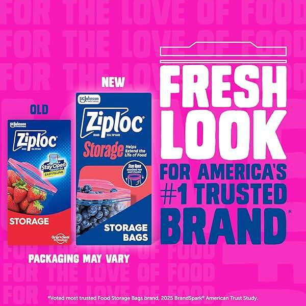 Ziploc Quart Food Storage Bags, Grip 'n Seal Technology for Easier Grip, Open, and Close, 100 Count - Image 3