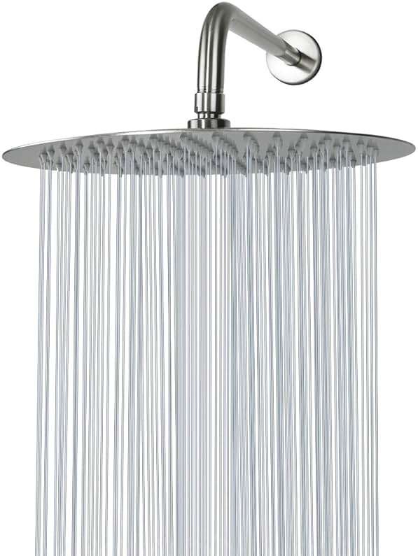 NearMoon Rain Shower Head, Ultra-Thin Design-Pressure Boosting, Awesome Some Experience, High Flow Stainless Steel Rainfall Head (12 Inch, Brushed Nickel) - Image 6