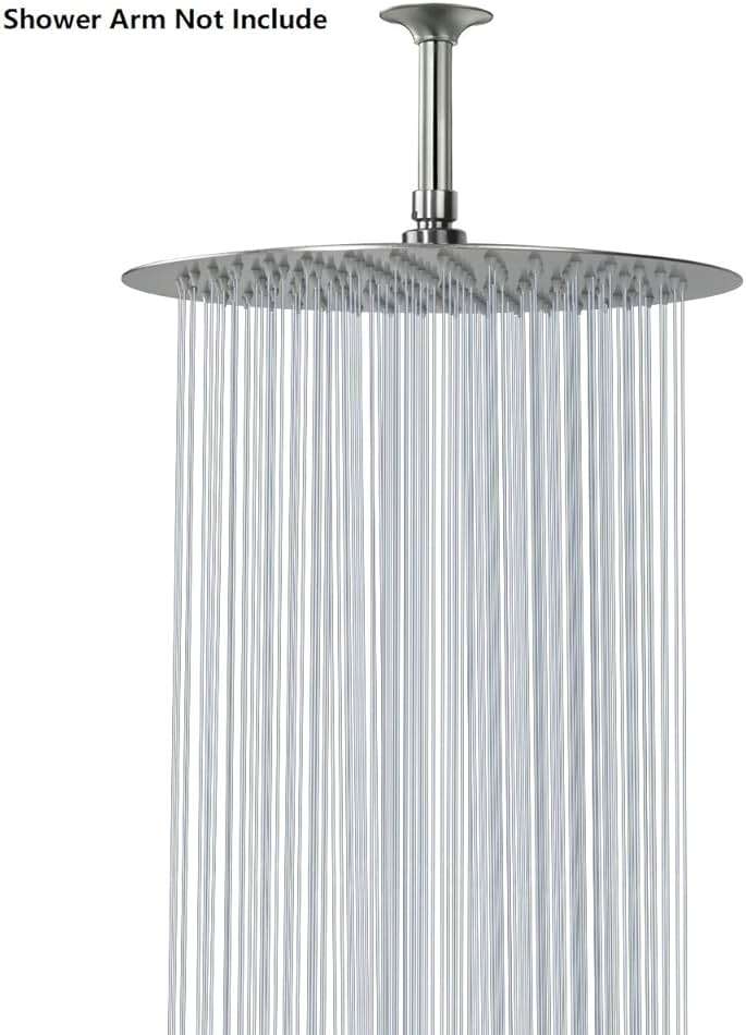NearMoon Rain Shower Head, Ultra-Thin Design-Pressure Boosting, Awesome Some Experience, High Flow Stainless Steel Rainfall Head (12 Inch, Brushed Nickel) - Image 7