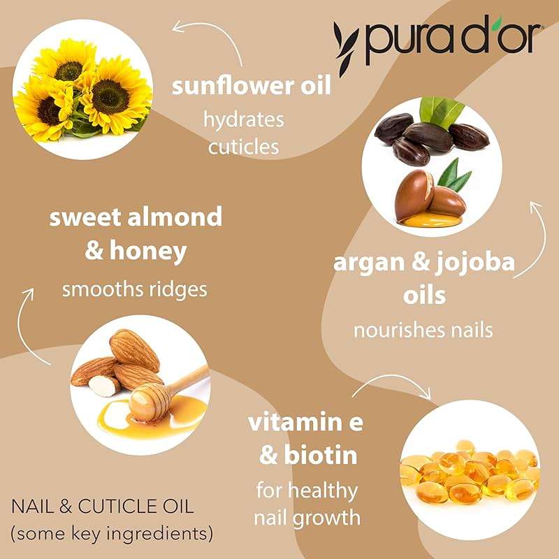PURA D'OR 4 Oz Nail and Cuticle Oil - Nourishing Treatment with Dropper - Natural Blend Enriched with Biotin, Vitamin E, Milk for Nail Growth, Healthy Nail Beds and Great for Acrylic Nails - Image 3