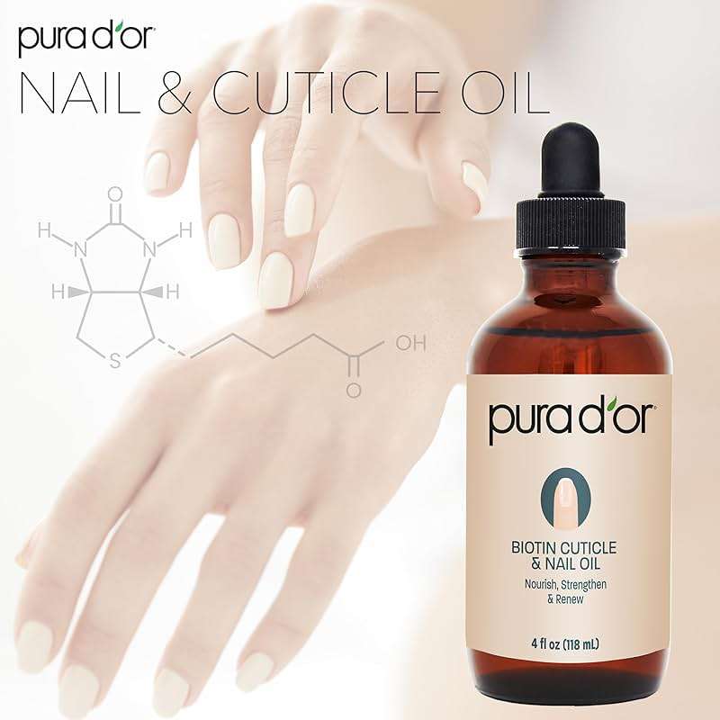 PURA D'OR 4 Oz Nail and Cuticle Oil - Nourishing Treatment with Dropper - Natural Blend Enriched with Biotin, Vitamin E, Milk for Nail Growth, Healthy Nail Beds and Great for Acrylic Nails - Image 5