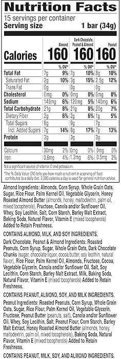 Nature Valley Sweet and Salty Nut Granola Bars, Variety Pack, 15 Bars, 18 oz - Image 2