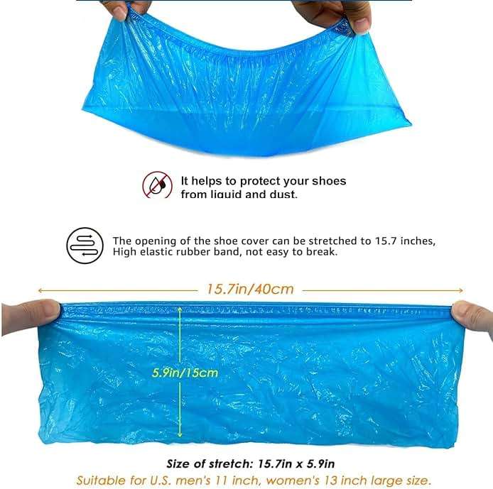 JATHIN Disposable Shoe Cover Refills for Automatic Dispenser Machine - Waterproof, Non-Slip T-Buckle Plastic Booties for Indoors, Home, Construction and Carpet Protection 100 Pcs - Image 3