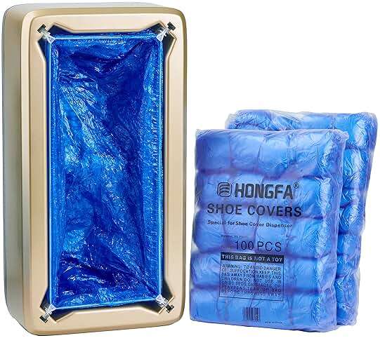 JATHIN Disposable Shoe Cover Refills for Automatic Dispenser Machine - Waterproof, Non-Slip T-Buckle Plastic Booties for Indoors, Home, Construction and Carpet Protection 100 Pcs - Image 5