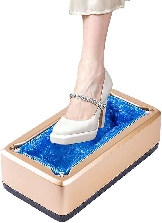 JATHIN Disposable Shoe Cover Refills for Automatic Dispenser Machine - Waterproof, Non-Slip T-Buckle Plastic Booties for Indoors, Home, Construction and Carpet Protection 100 Pcs - Image 7