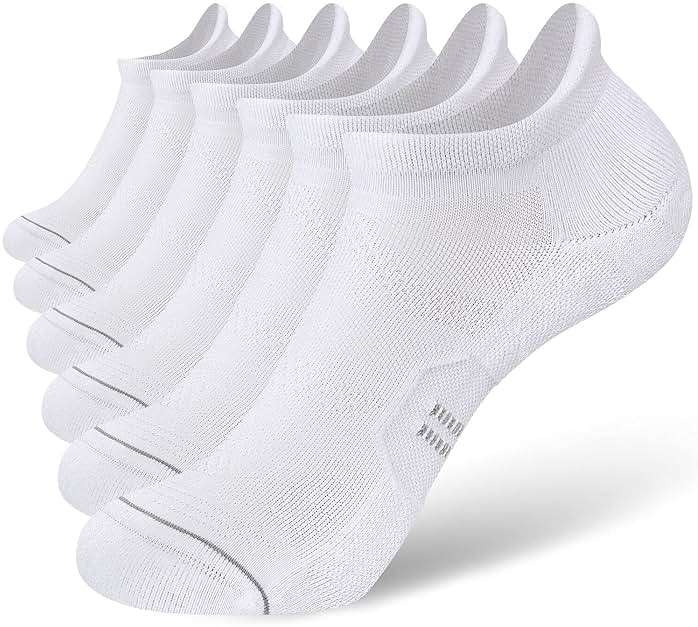 CS CELERSPORT 6 Pack Women's Ankle Running Socks Cushioned Low Cut Tab Athletic Socks - Image 1
