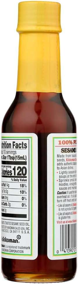 Kikkoman 100% Pure Sesame Oil (2 Pack, Total of 10fl.oz) - Image 3