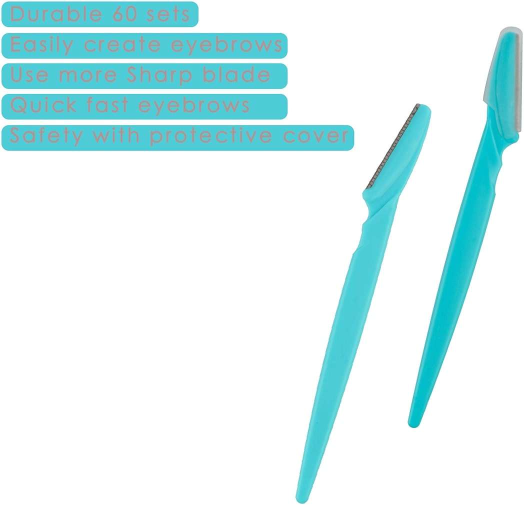Eyebrow Razor 62 Pcs Multipurpose Exfoliating Dermaplaning Tool Trimming and Shaving Grooming for Face and Eyebrow Shaper for Women and Man Mooerca - Image 2