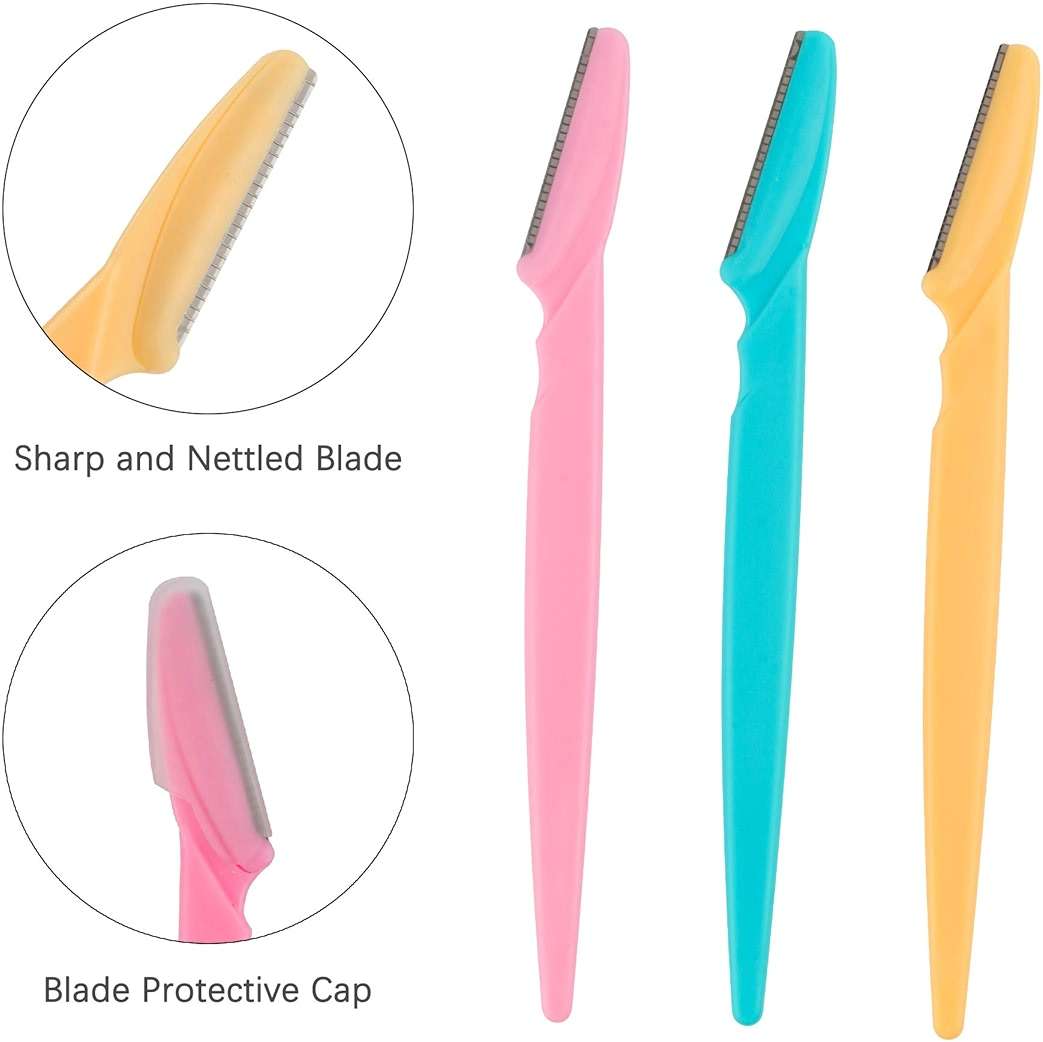 Eyebrow Razor 62 Pcs Multipurpose Exfoliating Dermaplaning Tool Trimming and Shaving Grooming for Face and Eyebrow Shaper for Women and Man Mooerca - Image 3